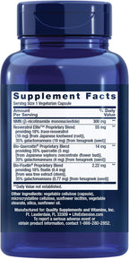 Life Extension NMN with Resveratrol Elite. Nicotinamide Mononucleotide, Trans-Resveratrol, Quercetin & Fisetin. NAD Precursor for Cellular Energy & Healthy Aging. Gluten Free, Non-GMO, 90 Veg Caps