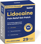 Sumifun 4% Lidocaine Pain Relief Patches, Maximum OTC Strength, 29 Count