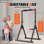 WATBKHE Power Tower Pull Up Dip Station Foldable, Pull Up Bar Station Adjustable, Multi-Function Home Gym, Strength Training Fitness Equipment, Triangular Design, for Home Outdoor