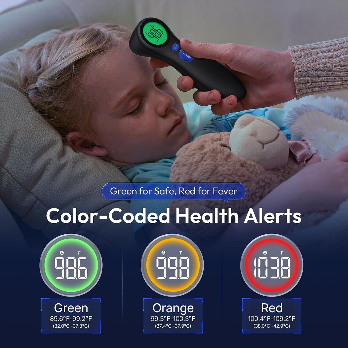 Viproud Forehead Thermometer for Adults and Kids, Accurate & Fast Results