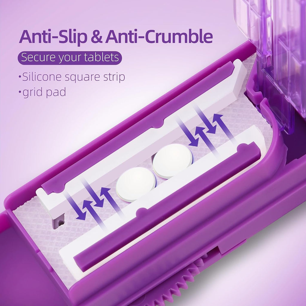 DUBSTAR Pill Cutter Splitter for Small and Tiny Pills Multiple Cuts Purple