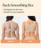 CYDREAM Zip Front Closure Wireless Bras for Women Full Coverage Post Surgery Compression Back Smoothing Comfort Adjustable