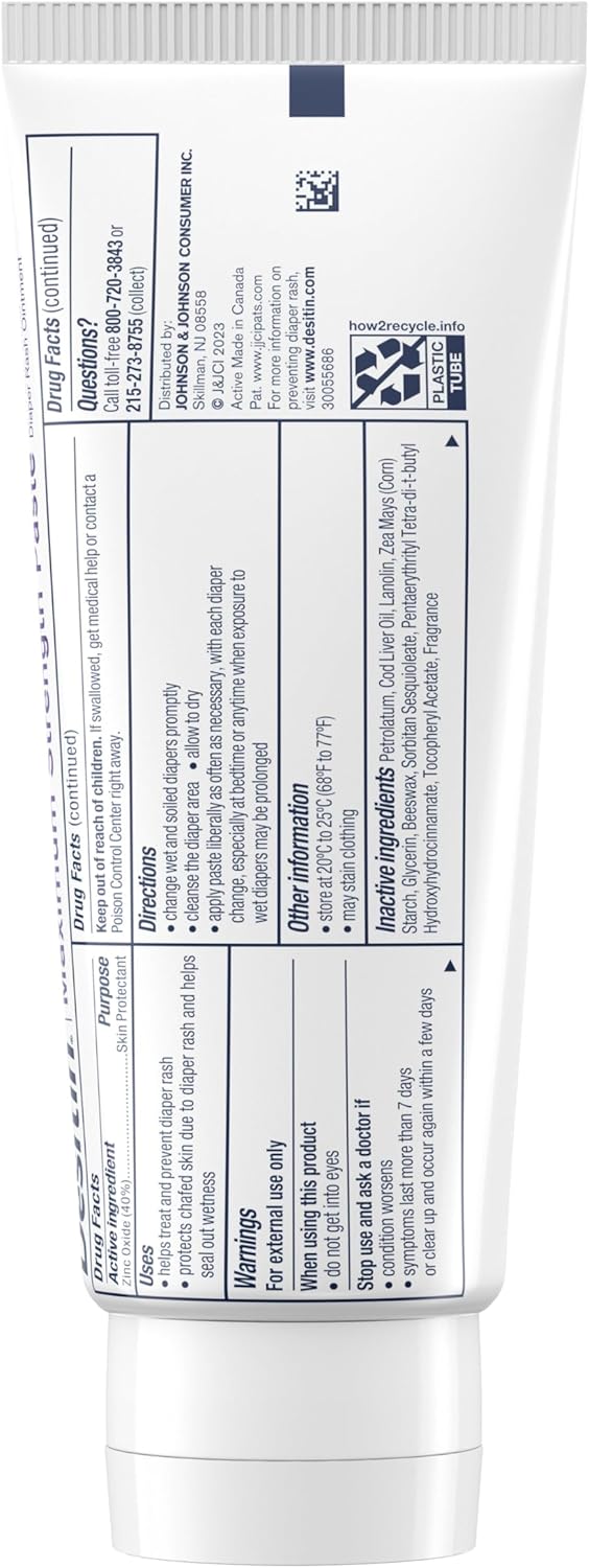 Desitin Maximum Strength Baby Diaper Rash Cream With 40% Zinc Oxide for Diaper Rash Relief & Prevention, 4.8 Ounce