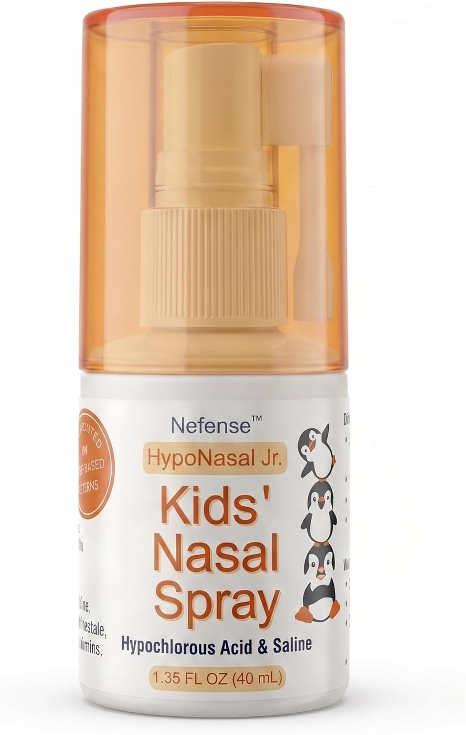 Kids Nasal Spray - HypoNasal Junior, Doctor Approved Hypochlorous Acid Antimicrobial Spray Cleanses Irritants Causing Childhood Congestion Inflammation Allergies and Irritation, Opens Airways