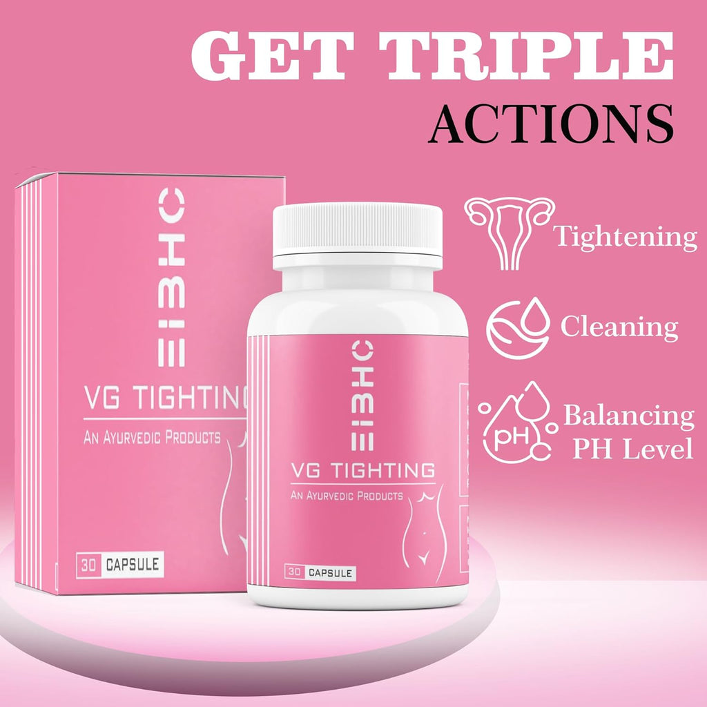 VG Tightening Capsules for Women | Ayurvedic Herbal Formula | Intimate Wellness Support | 30 Capsules | Natural Ingredients | Daily Care Supplement for Feminine Health