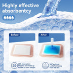Silicone Super Absorbent Wound Dressing - 4"×8" Large Absorbant Bandages with Adhesive Borders, FSA HSA Eligible, Wound Care Dressings for Bed Sores Leg Ulcers
