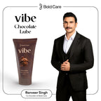 Bold Care Vibe - Natural Personal Lubricant for Men and Women - Premium Chocolate Flavour - Water Based Lube - Skin Friendly, Silicone and Paraben Free - No Side Effects - 100 ml