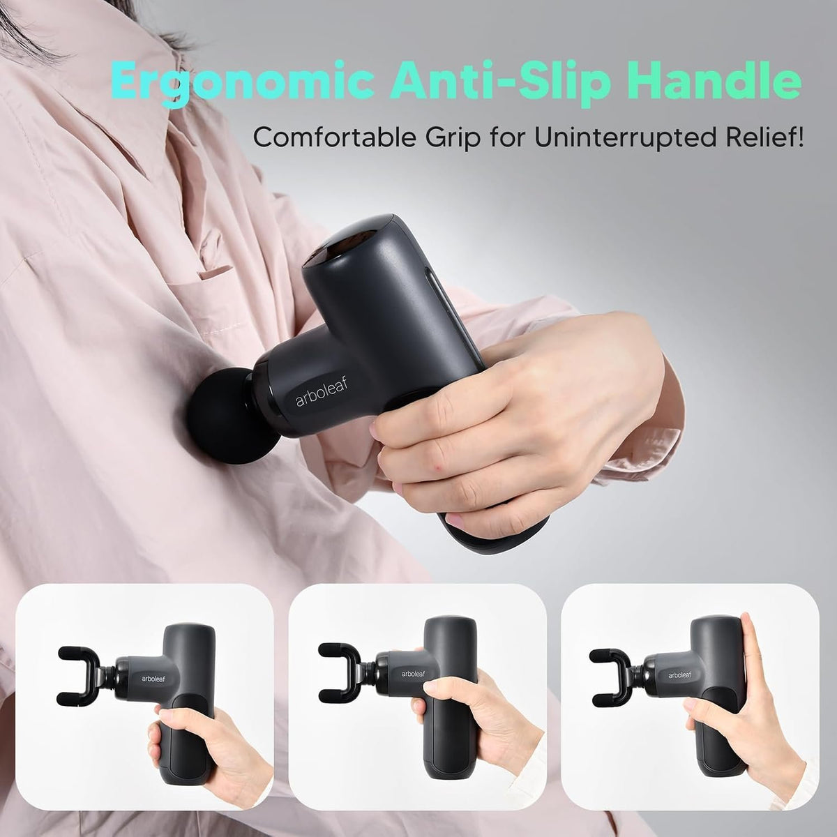 arboleaf Mini Massage Gun, Deep Tissue Percussion Massager Back Pain Relief