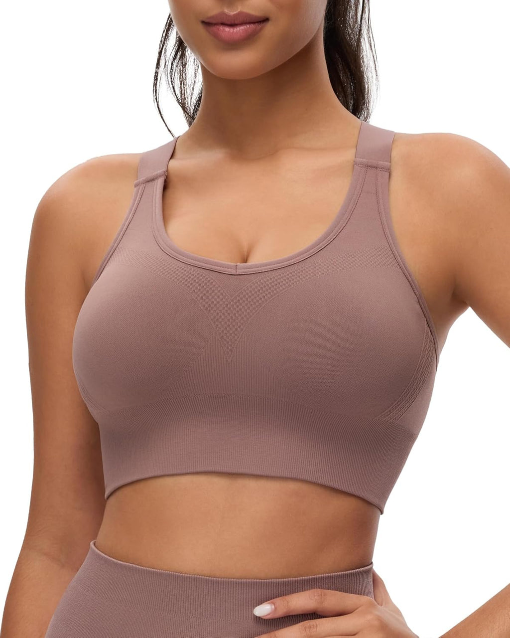 High Support Sports Bras for Women, Adjustable Straps Racerback Bra with Removable Cups, for Workout Running Gym