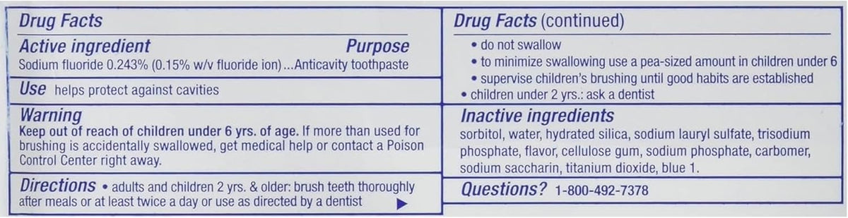 Crest Toothpaste 8.2 Ounce Cavity Protection Regular (Pack of 2)