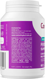 Conceive Plus Women's Fertility Support - Supports Menstrual Regularity & Hormonal Balance - Fertility Supplements for Women with Folate, Vitamin C, Zinc, & Inositol - Prenatal Vitamins - 60 Capsules