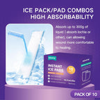 Postpartum Ice Packs, Perineal Cold Pack for Ice Pad Postpartum Care (10 Pads), 2-in-1 Maxi Cooling Pads Postpartum for Women, Disposable High Absorbent Postpartum Pads for Reduce Swelling
