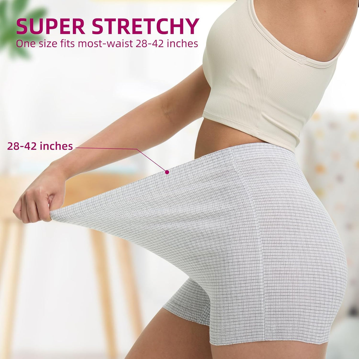 hetaida Postpartum Disposable Underwear, C-Section Underwear for Women, High Waist Maternity Panties, Latex-Free, Super Breathable & Soft, High Stretchable, 8 Count Grey, Grey, One Size Extra Tall