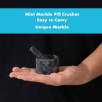 Pill Crusher, Mini Marble and Pestle Set, Pill Crusher Grinder Fine Powder, Arthritic Hands Pill Grinder