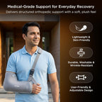 Dr Trust USA Tropical 4201 Arm Sling Pouch for Fracture, Shoulder & Forearm Support Adjustable Orthopedic Arm Immobilizer with Thumb Cradle for Fracture Recovery for Men & Women - Small