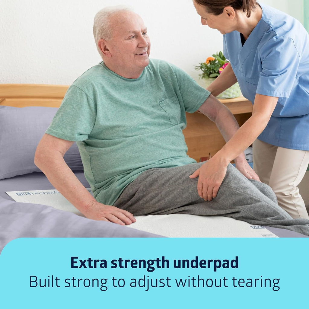 Medline Ultrasorbs Advanced Extra Strength Drypads, 30" x 36", 70 Count, Super Absorbent Disposable Pads, Incontinence Bed Pads, Chucks Bed Pads, Elderly, 350 lb Repositioning Capacity