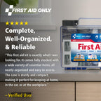 First Aid Only 91248 OSHA-Compliant First Aid Kit, All-Purpose 50-Person Emergency First Aid Kit for Business, Worksite, Home, and Car, 260 Pieces