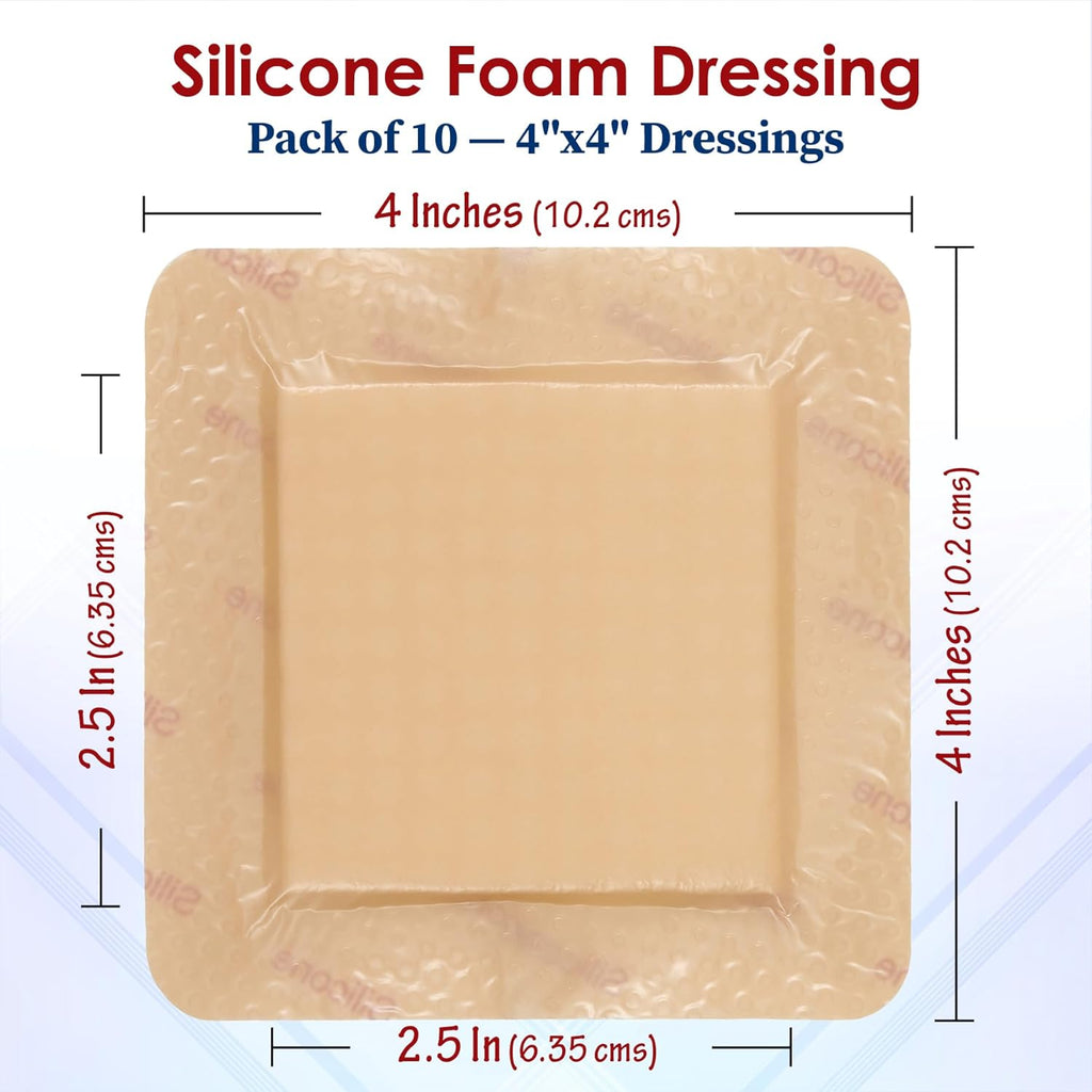 Gauze and Wound Dressings Silicone High Absorbency 10.16 cm