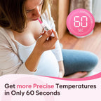 easy@Home Digital Basal Body Thermometer for Adults - Ovulation BBT | Precise 1/100th Degree Tracking. Flexible Waterproof Tip & Memory Recall. Auto Scan with Premom App