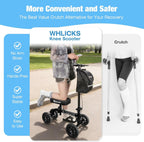 WHLICKS Foldable All Terrain Knee Scooter for Adults for Foot Injuries | Steerable Knee Walker with PU Wheels, Medical Knee Scooter for Broken Foot Injured, Lightweight Leg Scooter for Broken Ankle