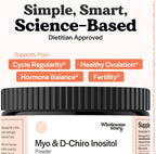 Myo-Inositol & D-Chiro Inositol Powder | 30-Day Supply | 40:1 Ratio | Hormonal Balance & Healthy Ovarian Function Support for Women | Vitamin B8 | Made in USA (2.17 oz)