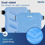 REVIX Hip Ice Pack Wrap with Straps, Reusable Gel Cold Compression for Hip Replacement, Soft Plush Lined Cold Packs for Sciatic Nerve Discomfort Relief