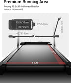 15% Incline Walking Pad Treadmill, Under Desk Treadmills for Home | Foldable Treadmill, Compact, Portable, 2.5HP Brushless, Home Office, Reomte Control, 300Lbs Capacity, LED Display