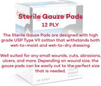 Dealmed 2’’ x 2’’ Sterile Gauze Pads (100 Count) Disposable and Individually Wrapped Medical Gauze Pads, Wound Care Product for First Aid Kit and Medical Facilities (Pack of 1)