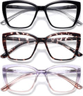 Reading Glasses for Women, 1.50 Fashion Oversized Blue Light Readers | TR90 Lightweight Cat Eye Frames Spring Hinge Eye Glasses with Blue light Protection for All Day Comfort wear & Anti Eyestrain