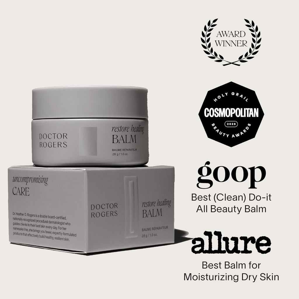 Doctor Rogers Healing Balm, Hydrating Multi-Use Healing Ointment, Protects and Soothes Dry, Injured, Sensitive Skin, Hypoallergenic, 0.5oz (14g)