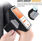 Running Armband 3D Design Sweat Resistant Running Phone Holder Up to 6.9"