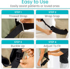 Vive Gait Belt with Leg Straps - Heavy Duty Transfer Belt with Quick | Release Gait Belts for Seniors - Adjustable Bed, Stand Assist Aid with Handles - Physical Therapy Mobility Aid for Elderly