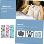 Baluue Menstrual Pads Reusable Washable Bamboo Charcoal Sanitary Pads Sizes 6, 9, 10 for Sensitive Skin Overnight Use 3 Pcs Random Color