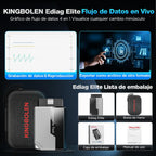 KINGBOLEN EDIAG Elite OBD2 Diagnosis, Bluetooth Diagnosis Car Multibrand, All Systems Diagnosis, 15+ Reset Services, Active Test, for Android & iPhone, Free Updates