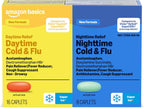 Amazon Basics Vapor Ice Daytime and Nighttime Severe Cold and Flu, Coated Caplets, Combo Pack, 24 Count (Previously Amazon Basic Care)