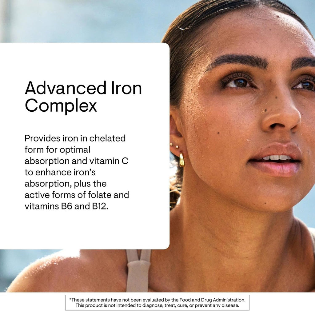 THORNE Advanced Iron Complex, Chelated Iron Supplement, 60 Capsules | Elemental Iron, Folate, B and C Vitamins for Optimal Absorption, Complete Blood Support Formula*, Third-Party Certified
