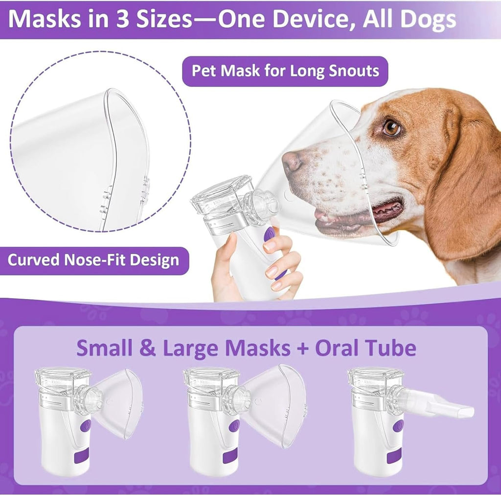 Pet-Mist-Device for Dogs Handheld Dog Pet-Mist-Device – Portable Pet Device with Dog Mask, USB Rechargeable, Quiet Operation