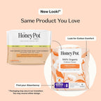 The Honey Pot Company - Cotton Comfort - Heavy Flow Overnight Pads | Non-Herbal - Organic Cotton Cover - Menstrual Pads w/Wings - No Fragrance & Ultra-Absorbent Pulp Core - Feminine Care - 44ct