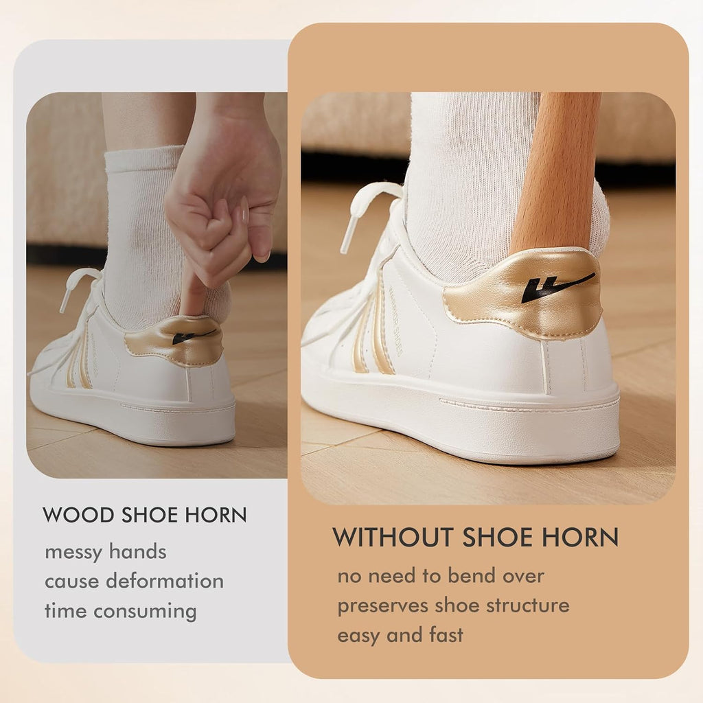 CHOSIN Shoe Horn Long Handle for Seniors Men Women, Small Shoe Spoon for Kids, 2pcs Boot Horn Shoe Helper for Home or Travel