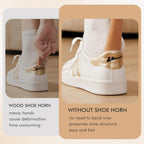 CHOSIN Shoe Horn Long Handle for Seniors Men Women, Small Shoe Spoon for Kids, 2pcs Boot Horn Shoe Helper for Home or Travel