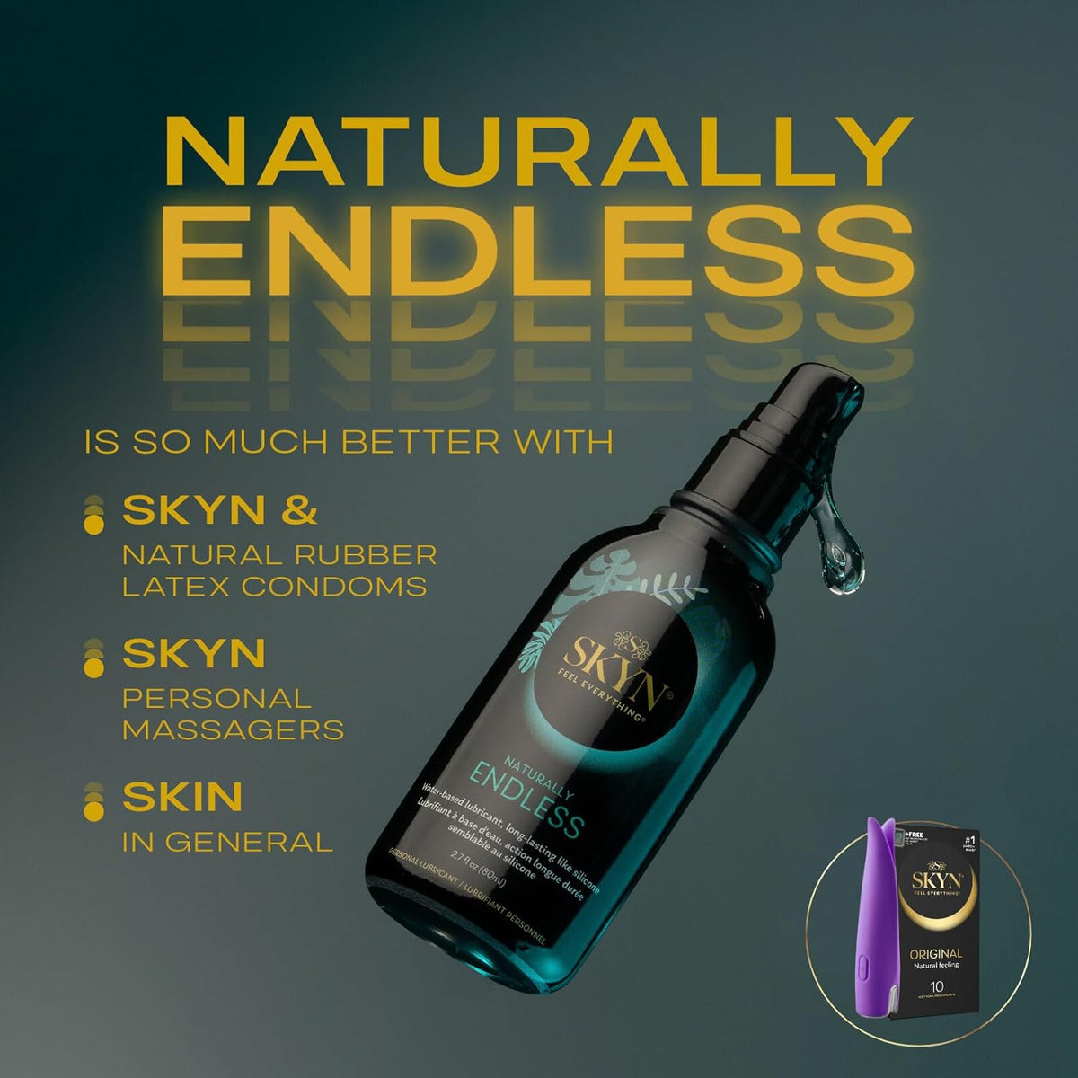 SKYN Naturally Endless Long-Lasting Water-Based Lubricant 80ml