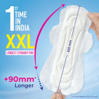 Paree Dry Comfort XXL Straight 40 Pads|1st Time in India XXL(320mm Longer) Straight Pads|3 Seconds Absorption|4 Wings Leakage Protection|Heavy Flow Champion Sanitary Pads for Women