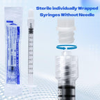 1ml Syringes Without Needles, 1cc Luer Lock Syringe - Disposable Individually Wrapped(100 Pack)