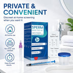 Sperm Check Fertility – 2-in-1 At-Home Semen Analysis Test for Men, Simple One-Step Check, Reliable Indicator for Fertility & Conception Readiness