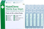 HypaClens Saline Eye Wash Pods, (Pack of 25) | Emergency Sterile Eye Irrigation