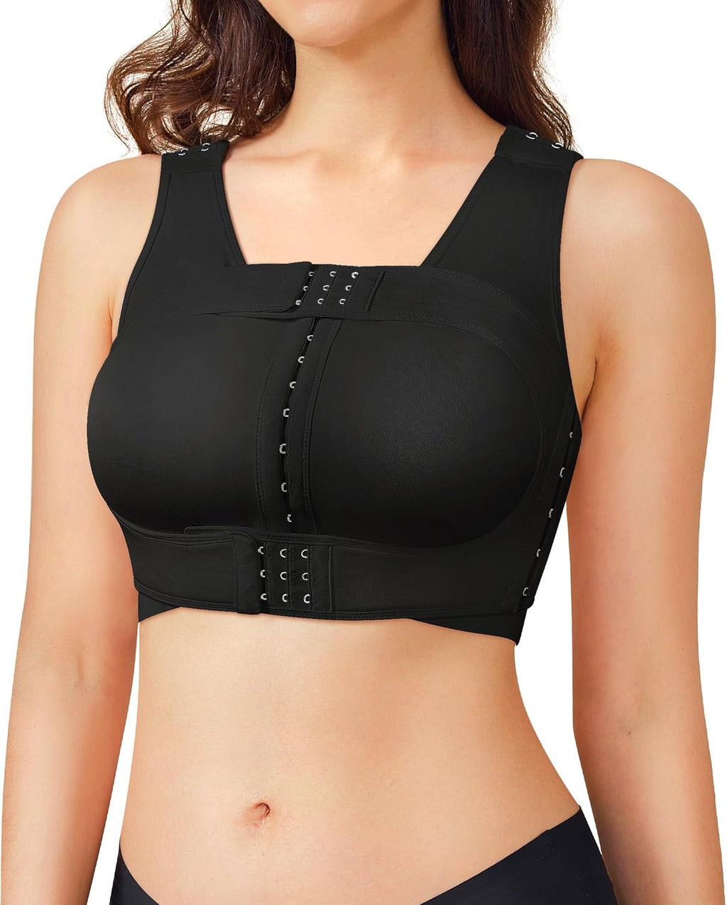 BRABIC Front Closure Post Surgical Compression Everyday Bra for Women Mastectomy with Removable Breast Support Band