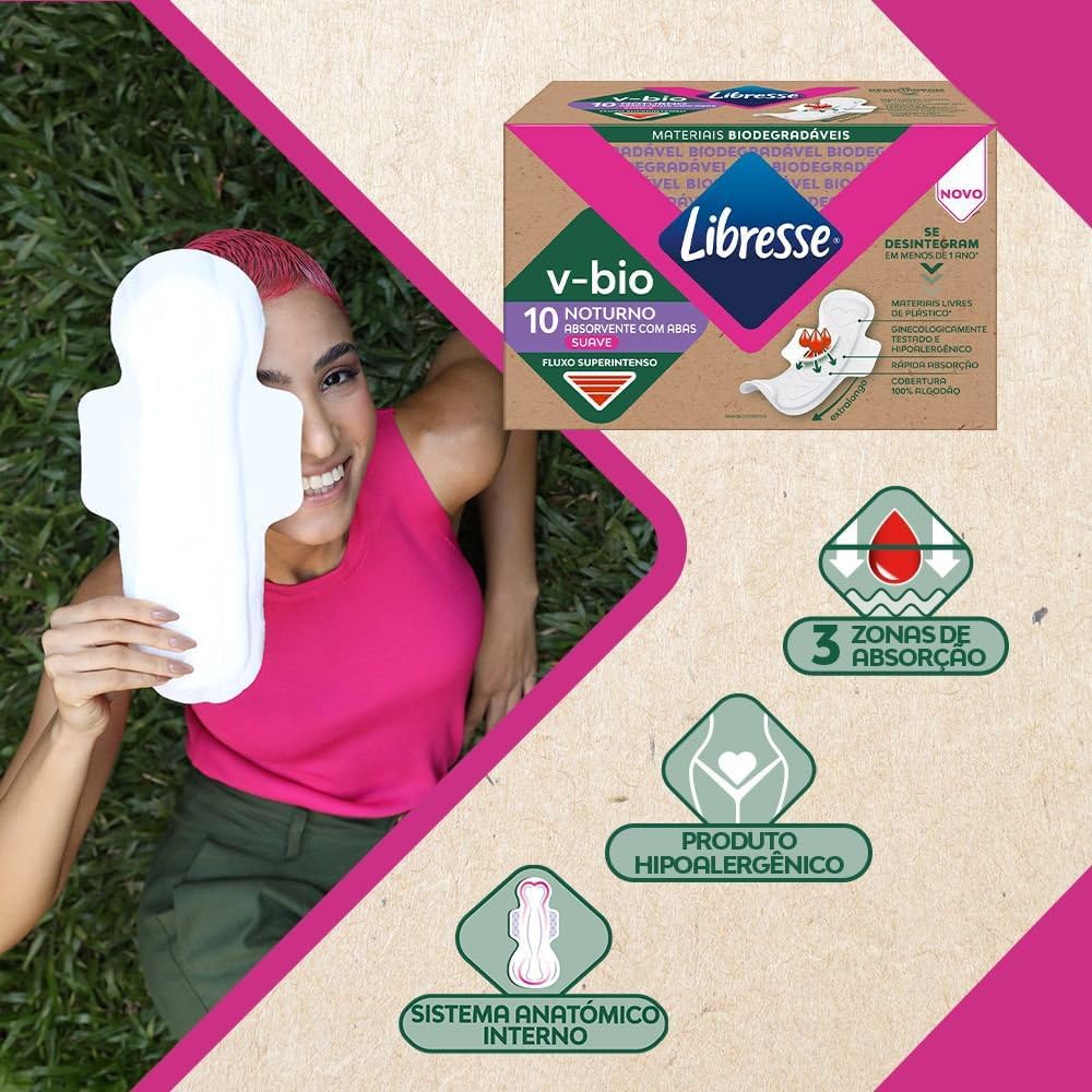 Libresse Sanitary Pads With Wings Overnight 10 pieces