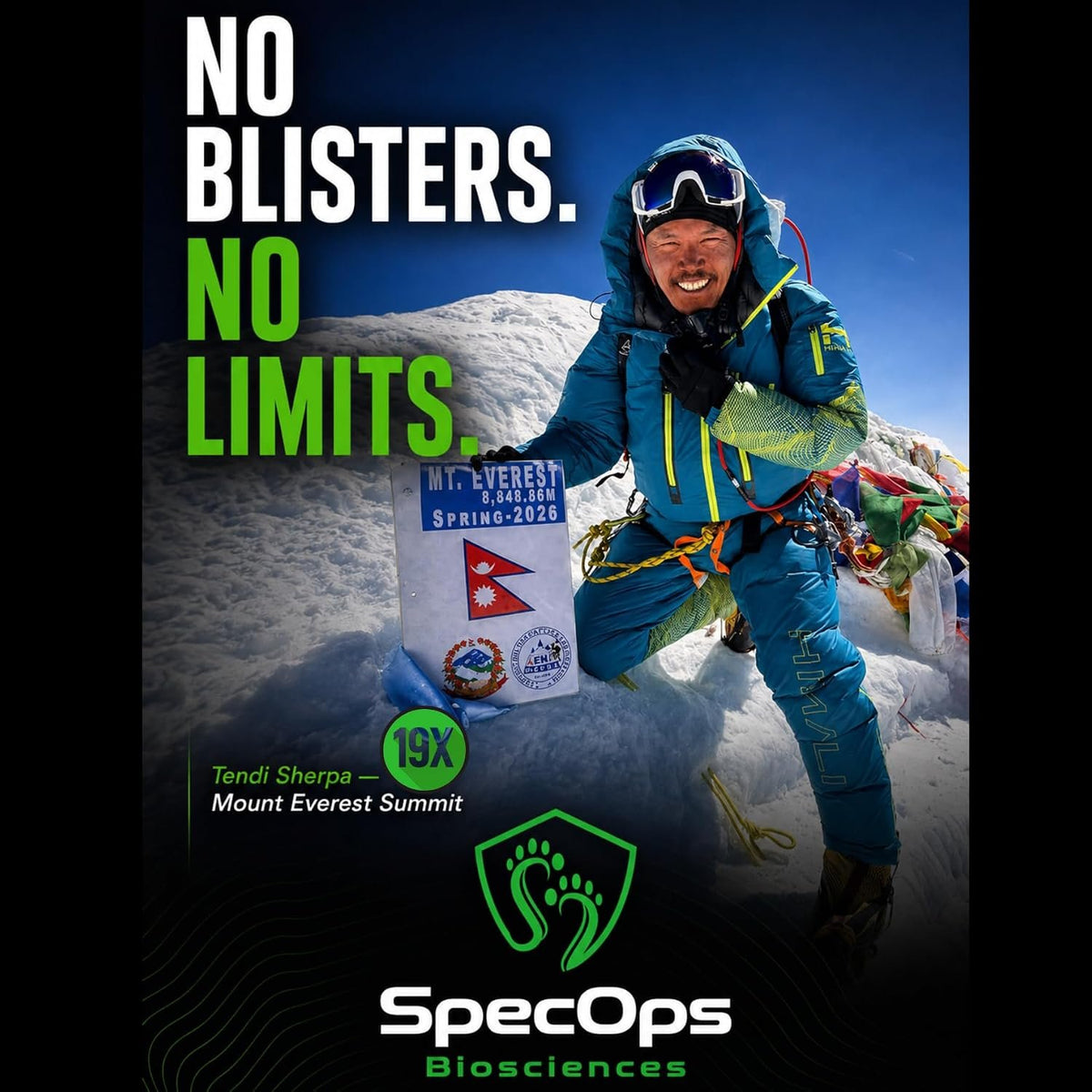 SpecOps Biosciences Ultra-Thin Moleskin for Blister Prevention, 60 Strips