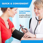 Primacare DS-9185 Aneroid Sphygmomanometer and Blood Pressure Cuff Set with Portable Case, 5 Sized Nylon Cuffs with Deflation Valve, BP Cuff Manual Kit for Infant, Child, Adult, Large Adult, Thigh