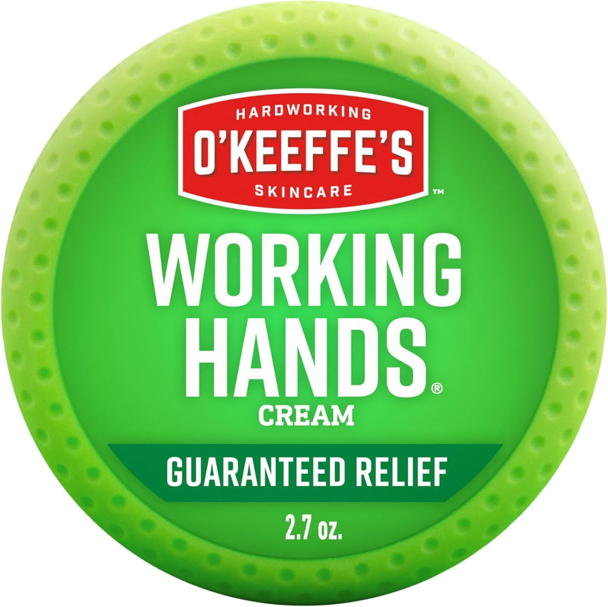 O'Keeffe's Working Hands Cream 76g Jar - Guaranteed Relief for Very Dry Hands. Relieves & Repairs Extremely Dry, Cracked Hands. Tough on Dryness, Gentle on Sensitive Skin. Non-Greasy, Unscented